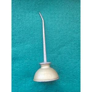 Vintage 1950s Galvanized Steel Oiler: Angled Spout Oil Can